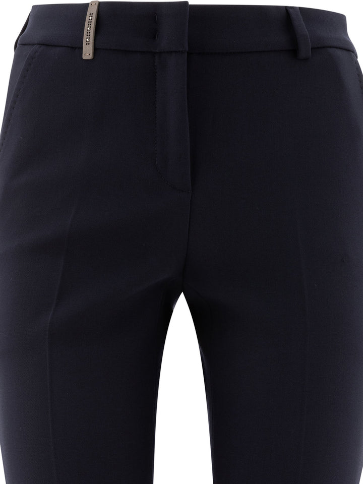 Jersey Cigarette Trousers Blue