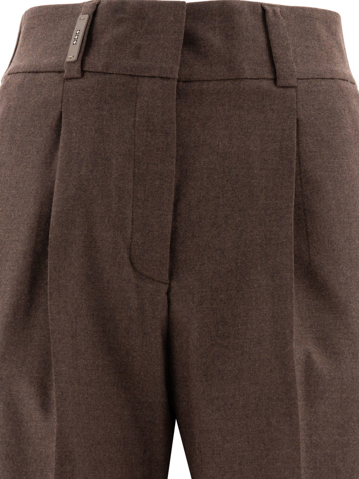 Tailored  With Punto Luce Trousers Brown