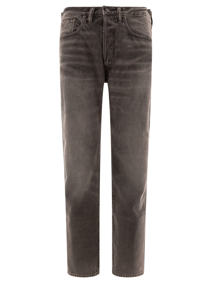 Straight Leg Jeans Grey