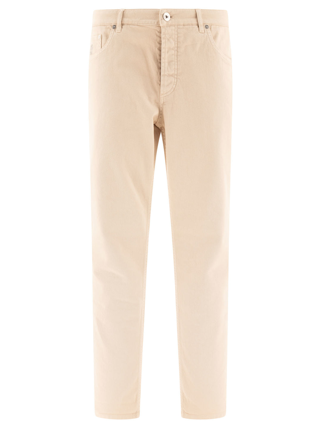 Garment-Dyed Trousers Beige