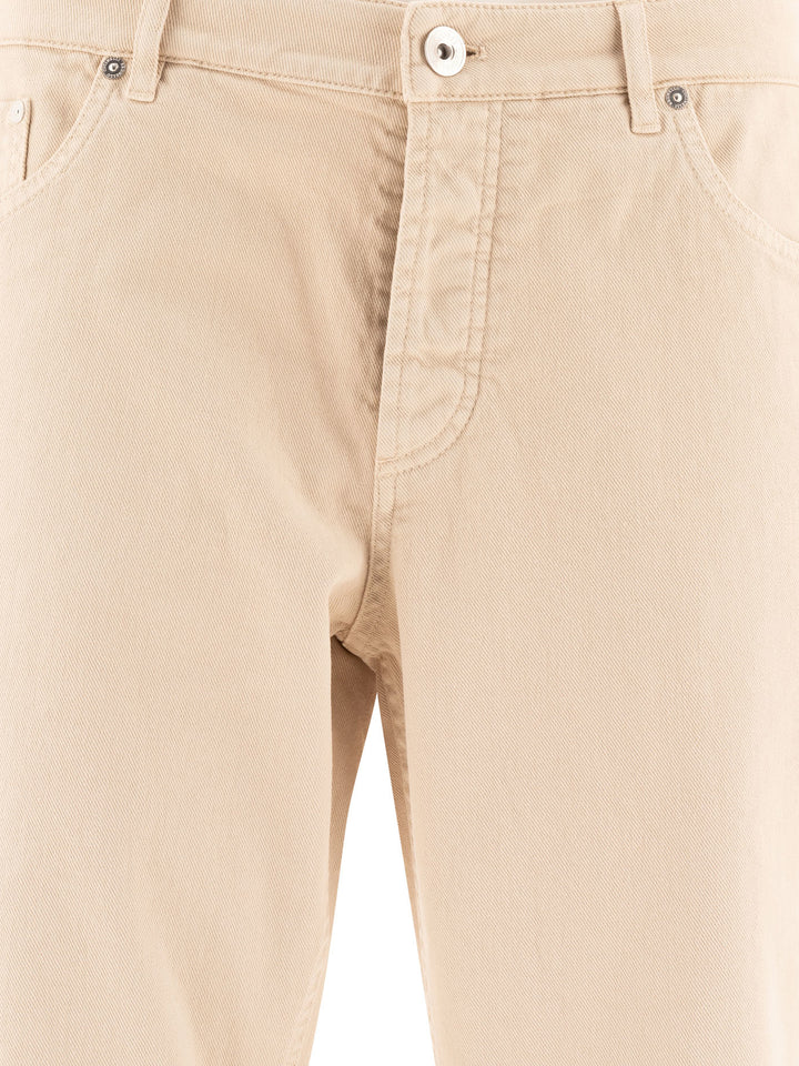 Garment-Dyed Trousers Beige