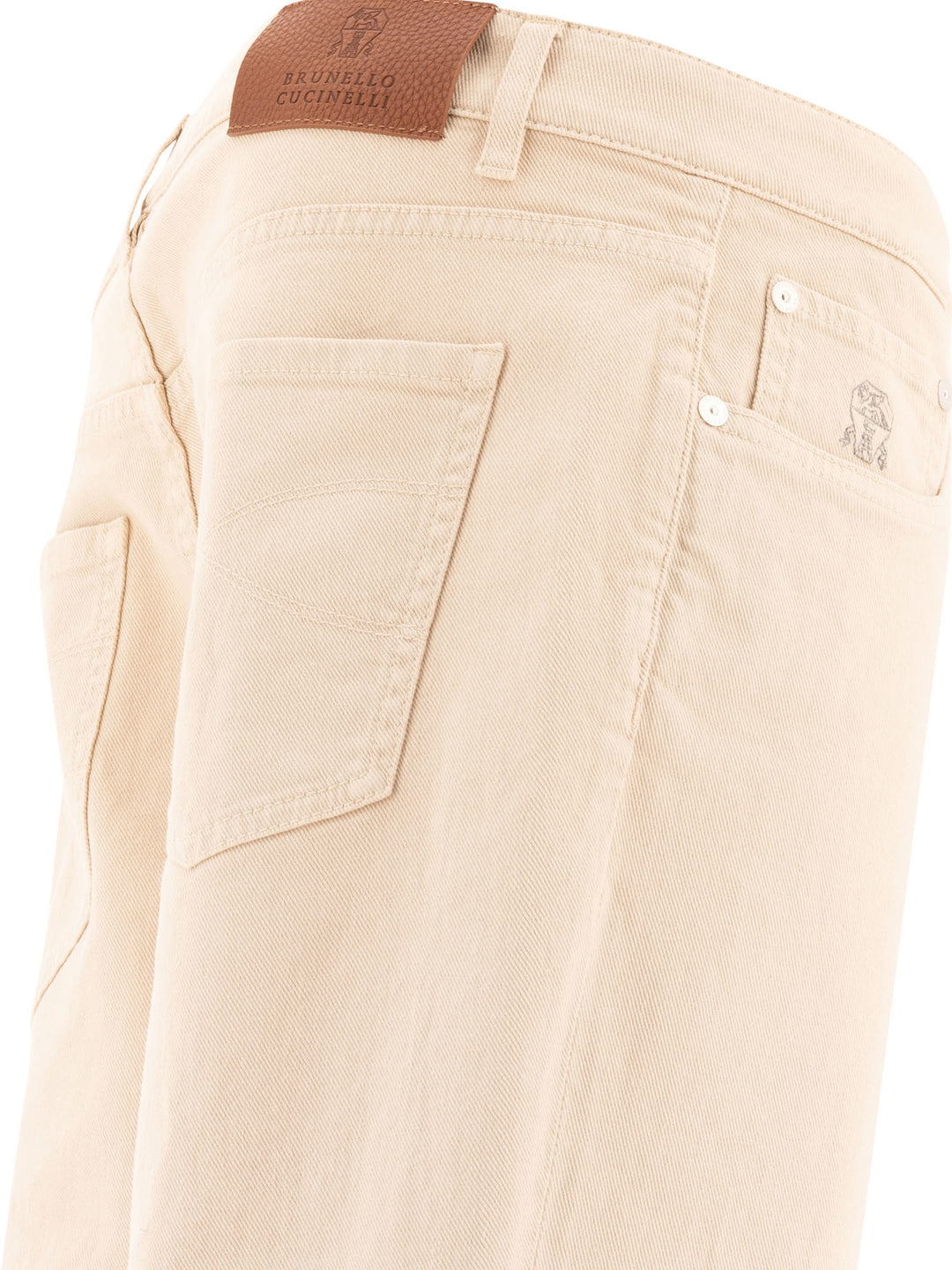 Garment-Dyed Trousers Beige