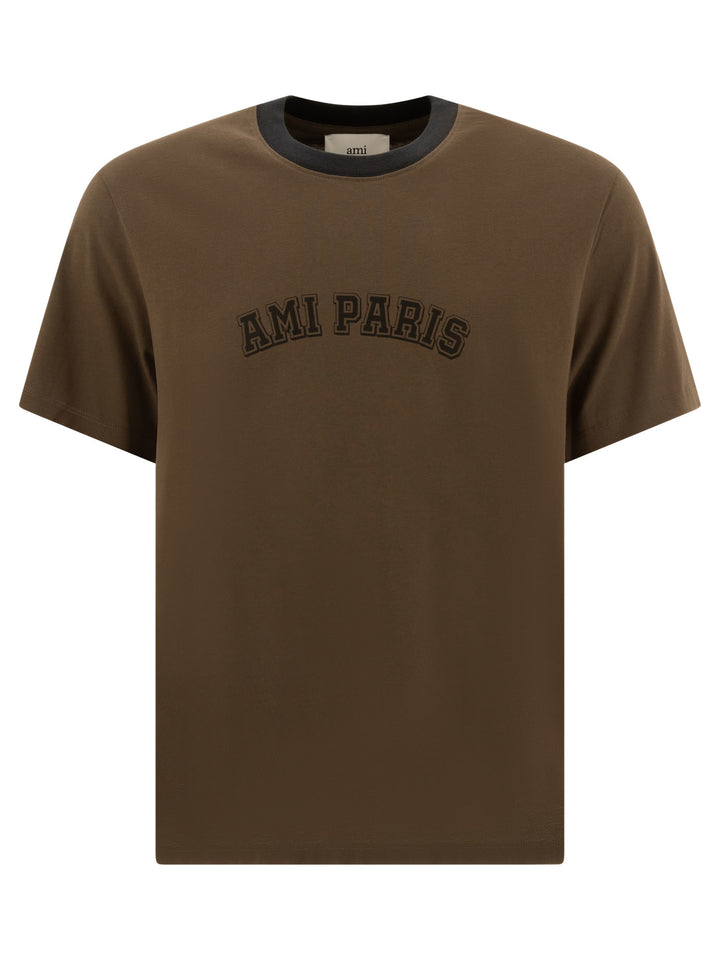 Ami Paris T-Shirts Brown