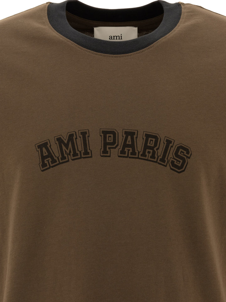 Ami Paris T-Shirts Brown