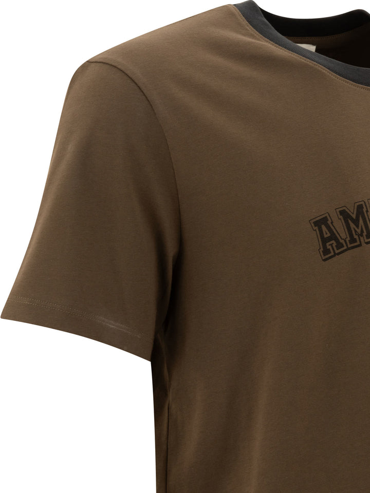 Ami Paris T-Shirts Brown