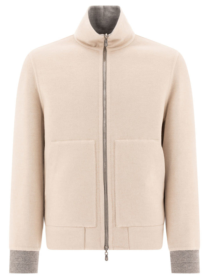 Reversible Cashmere Jacket Jackets Beige