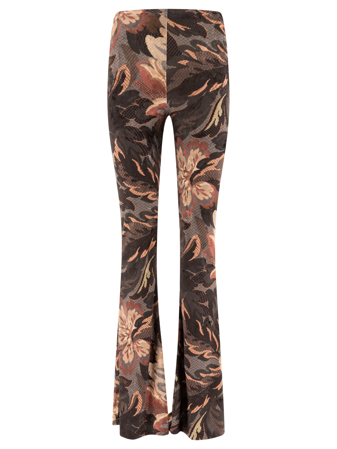 In Printed Chenille Trousers Black