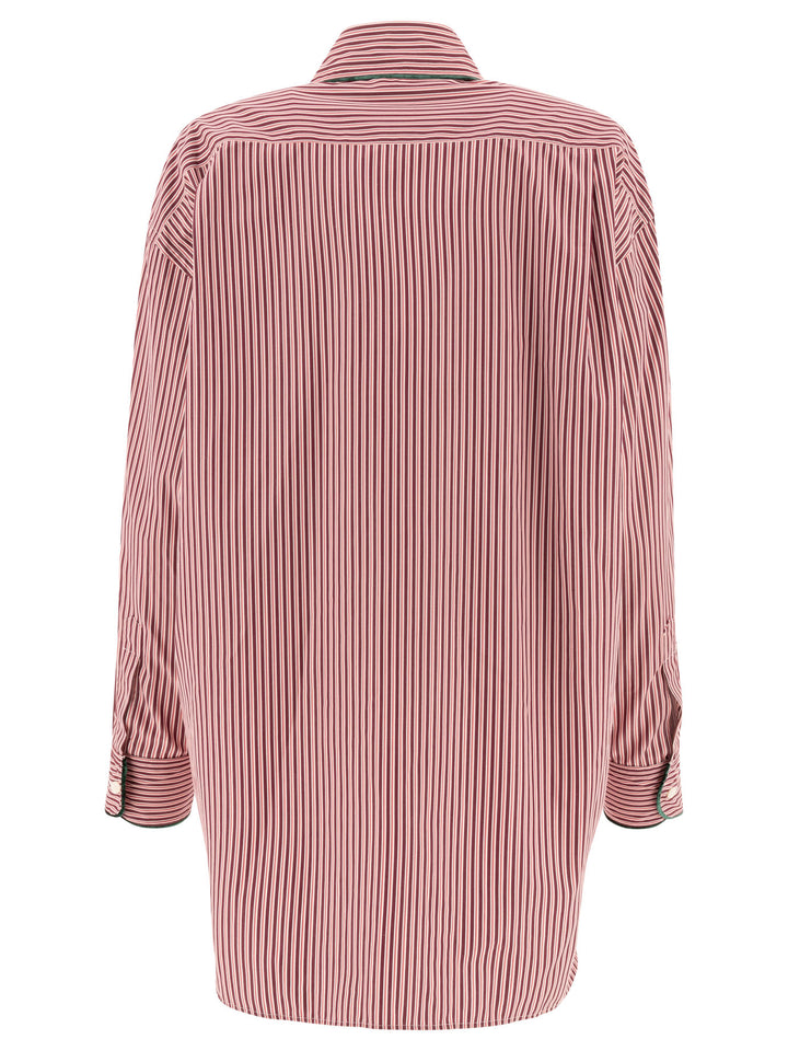 Striped Poplin Shirt Shirts Bordeaux