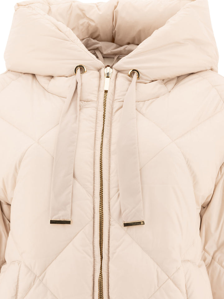 Midi Parka In Water-Repellent Canvas Coats Beige