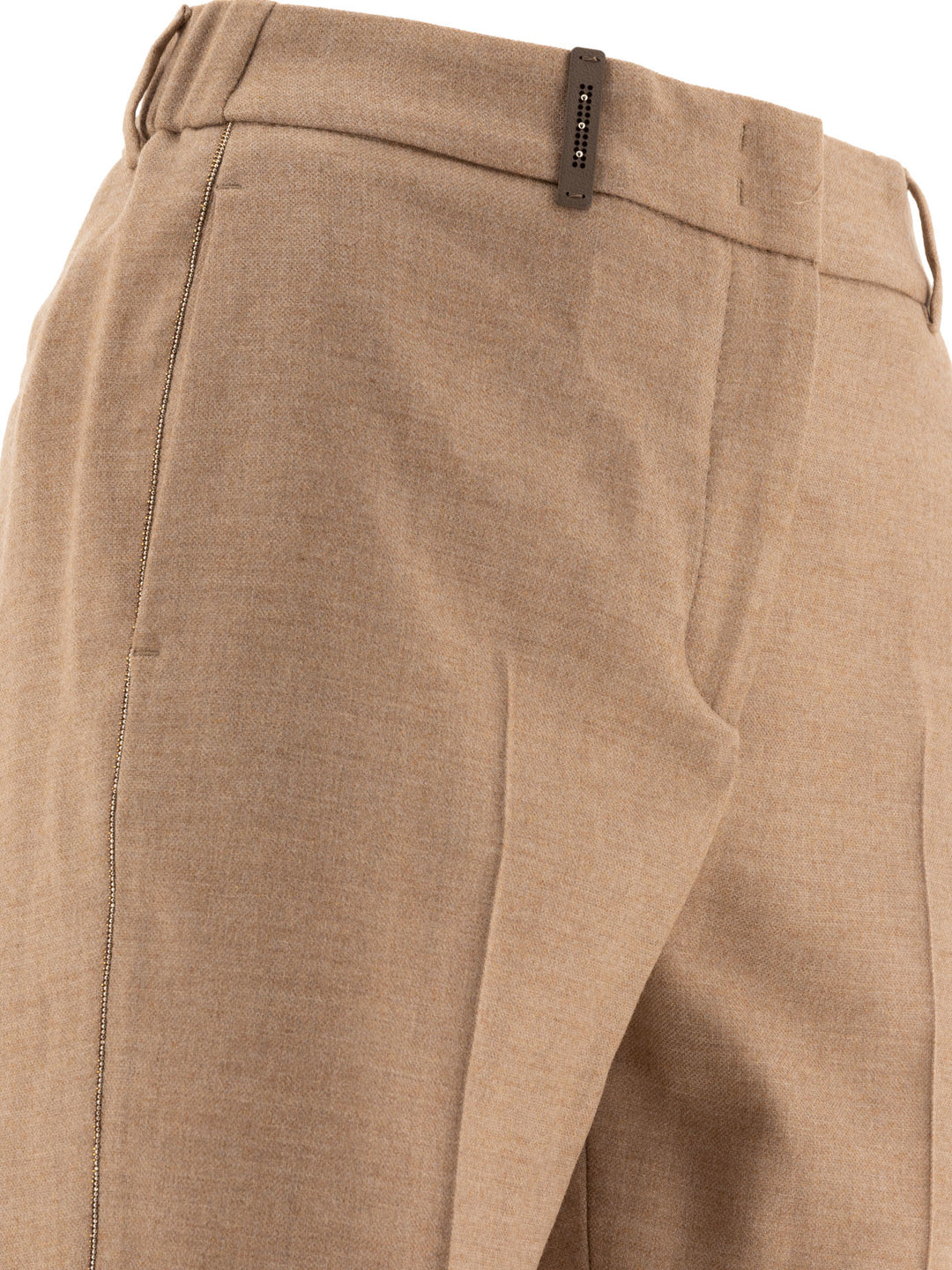 Wool  With Punto Luce Trousers Beige