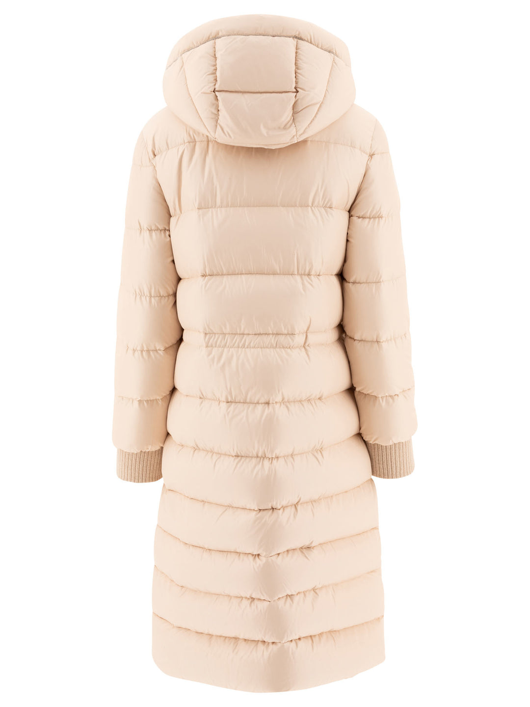 Down Coat With Punto Luce Jackets Beige