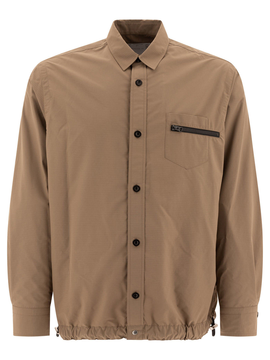 Shirt-Style Jacket Jackets Beige