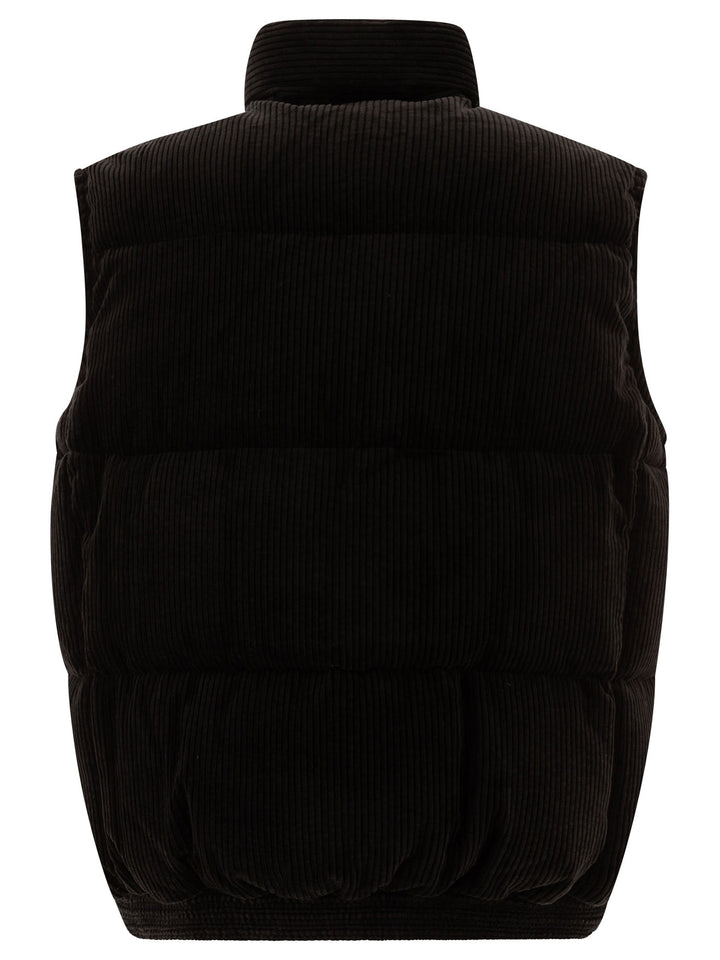 Corduroy Vest Jacket Jackets Black