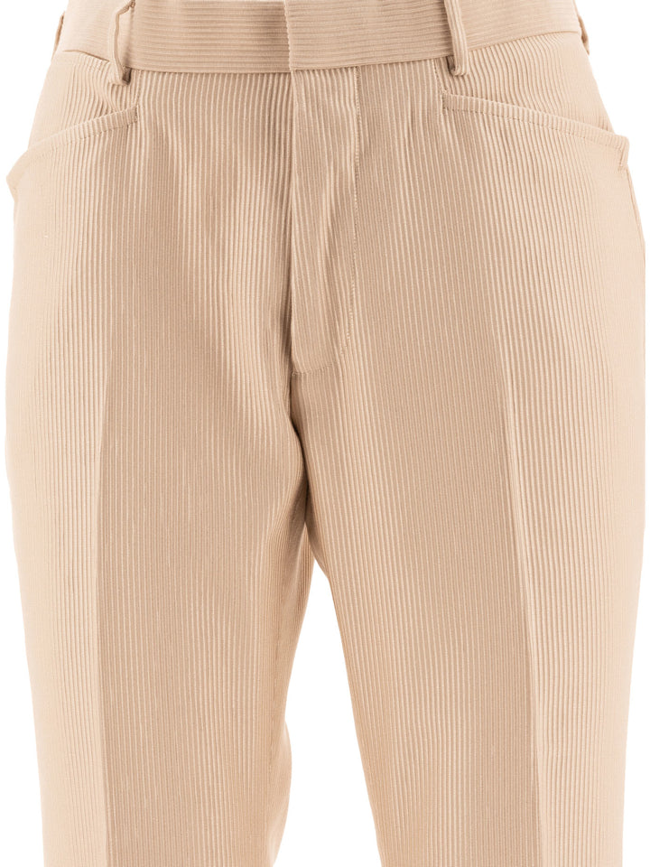 Corduroy Tailored Trousers Beige