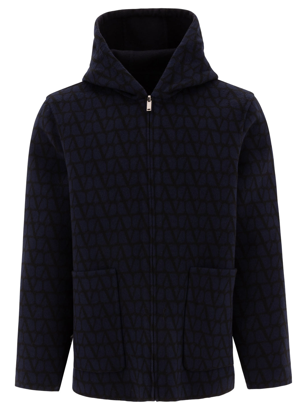 Reversible Hoodie-Style Coat Coats Blue