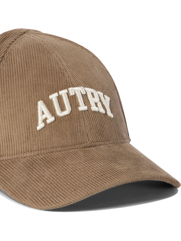 Corduroy Baseball Cap With Embroidery Hats Brown