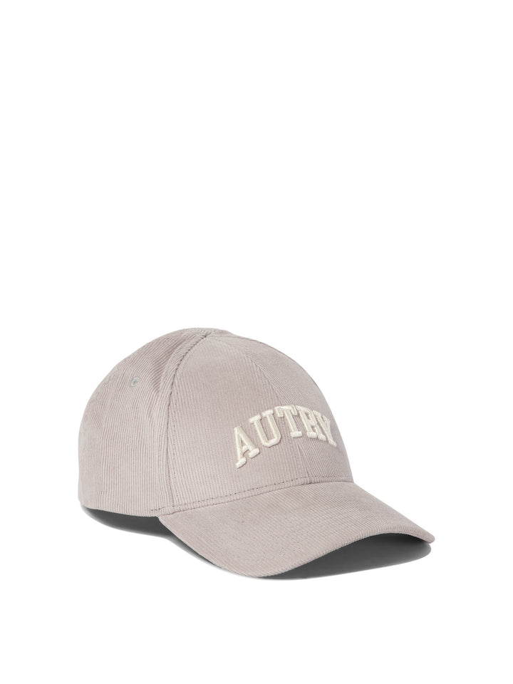 Corduroy Baseball Cap With Embroidery Hats Grey