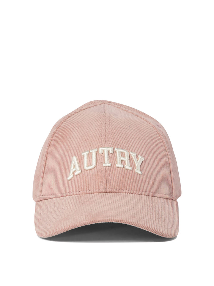 Corduroy Baseball Cap With Embroidery Hats Pink