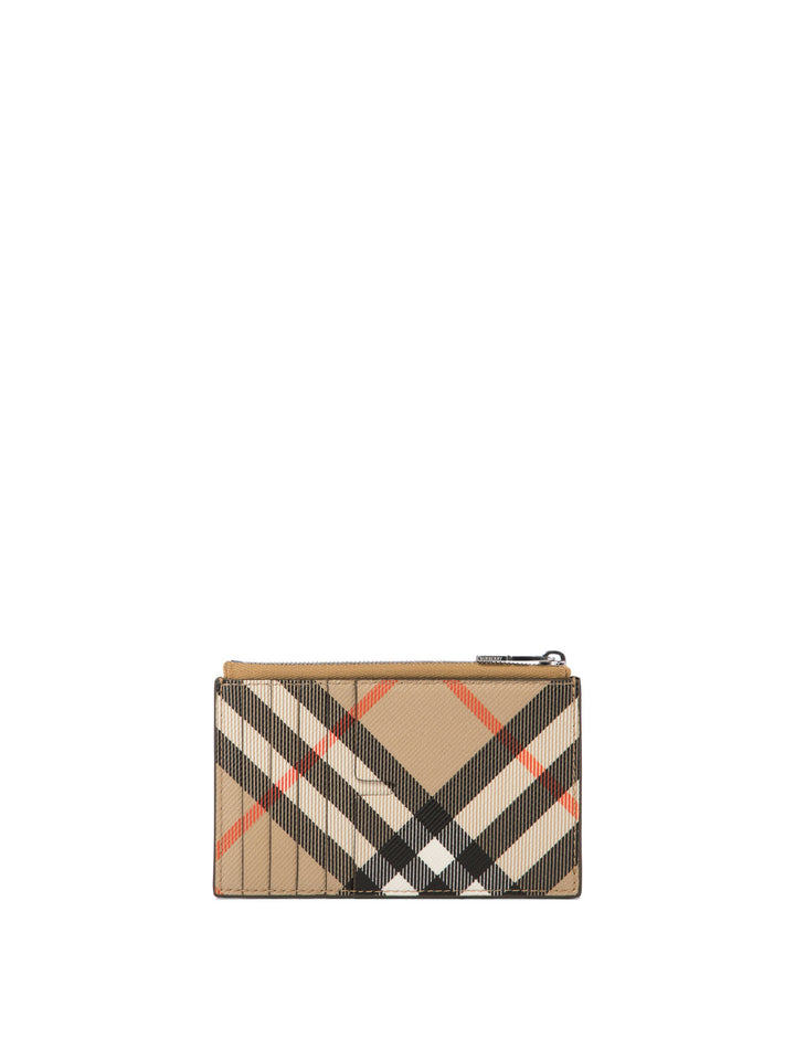 Check Card Holder Wallets & Card Holders Beige