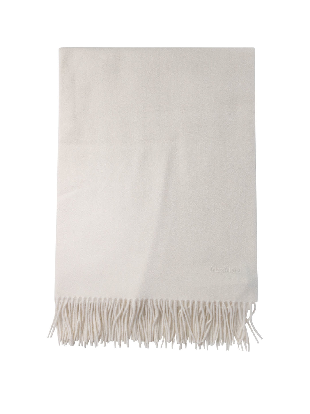 Cashmere Stole With Embroidery Scarves White