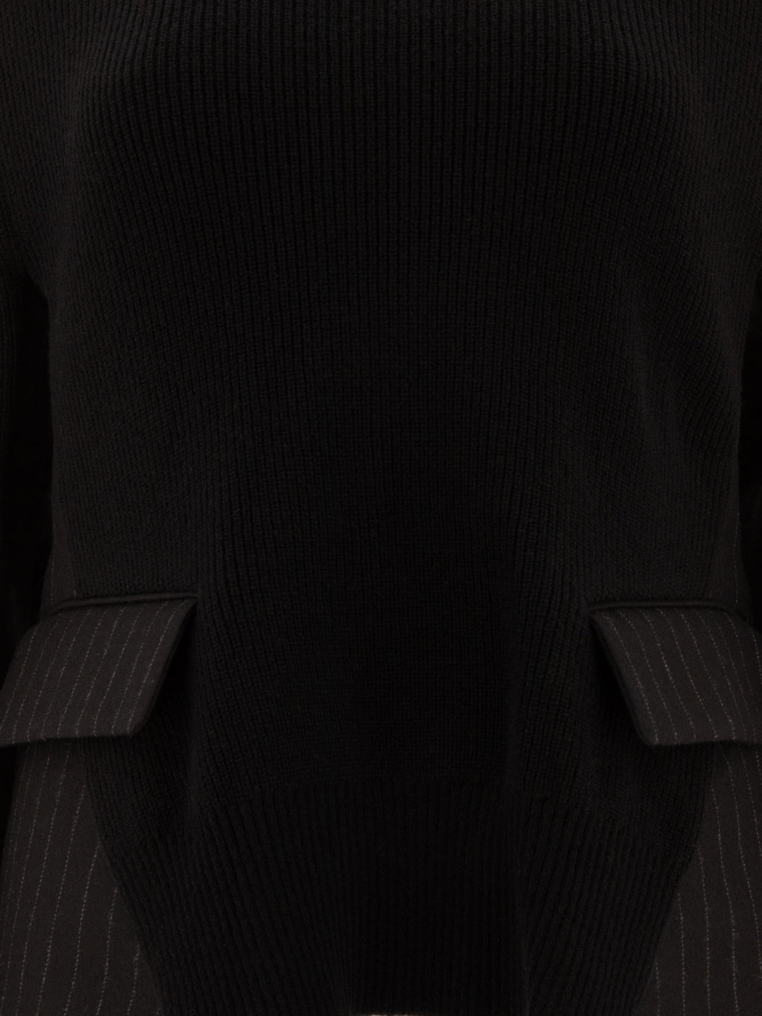 Chalk Stripe X Knit Knitwear Black