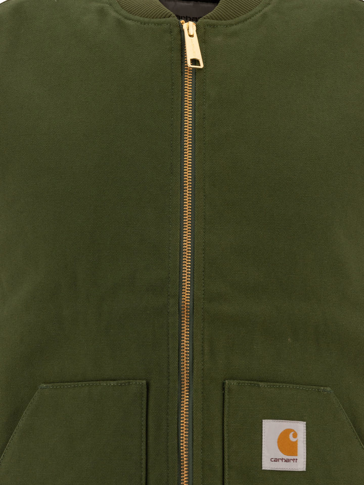 Vest Jacket With Patch Logo Jackets Green