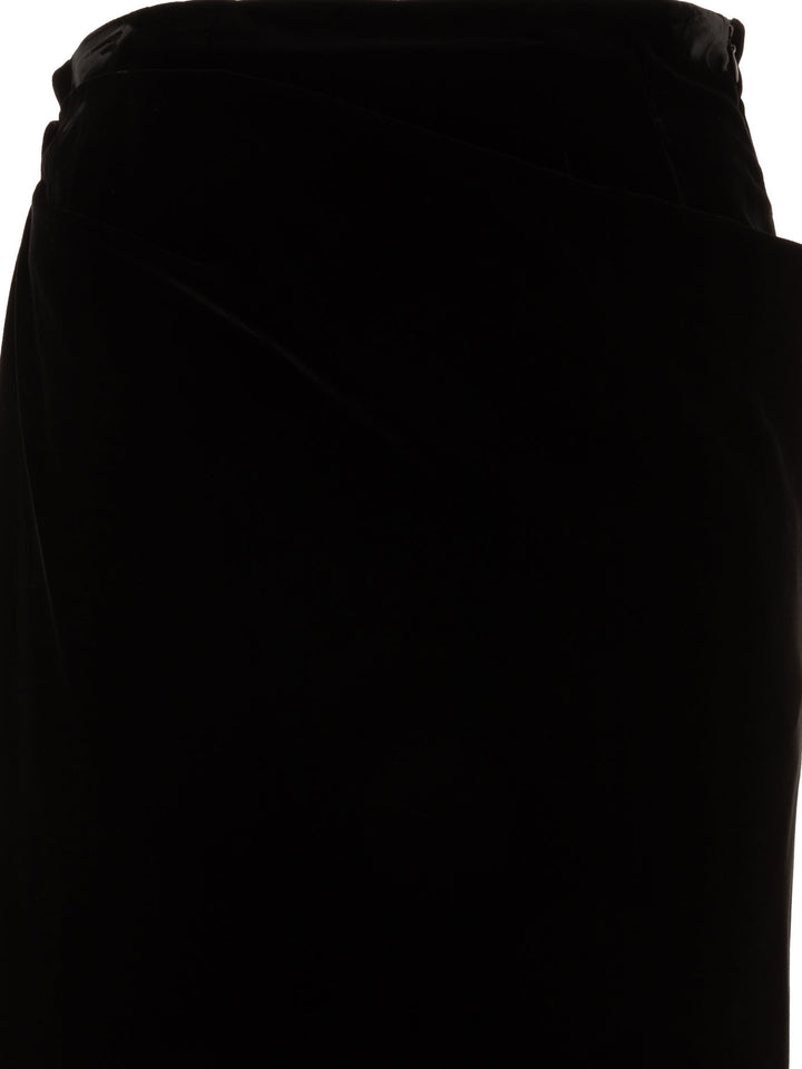 Velvet Skirt Skirts Black