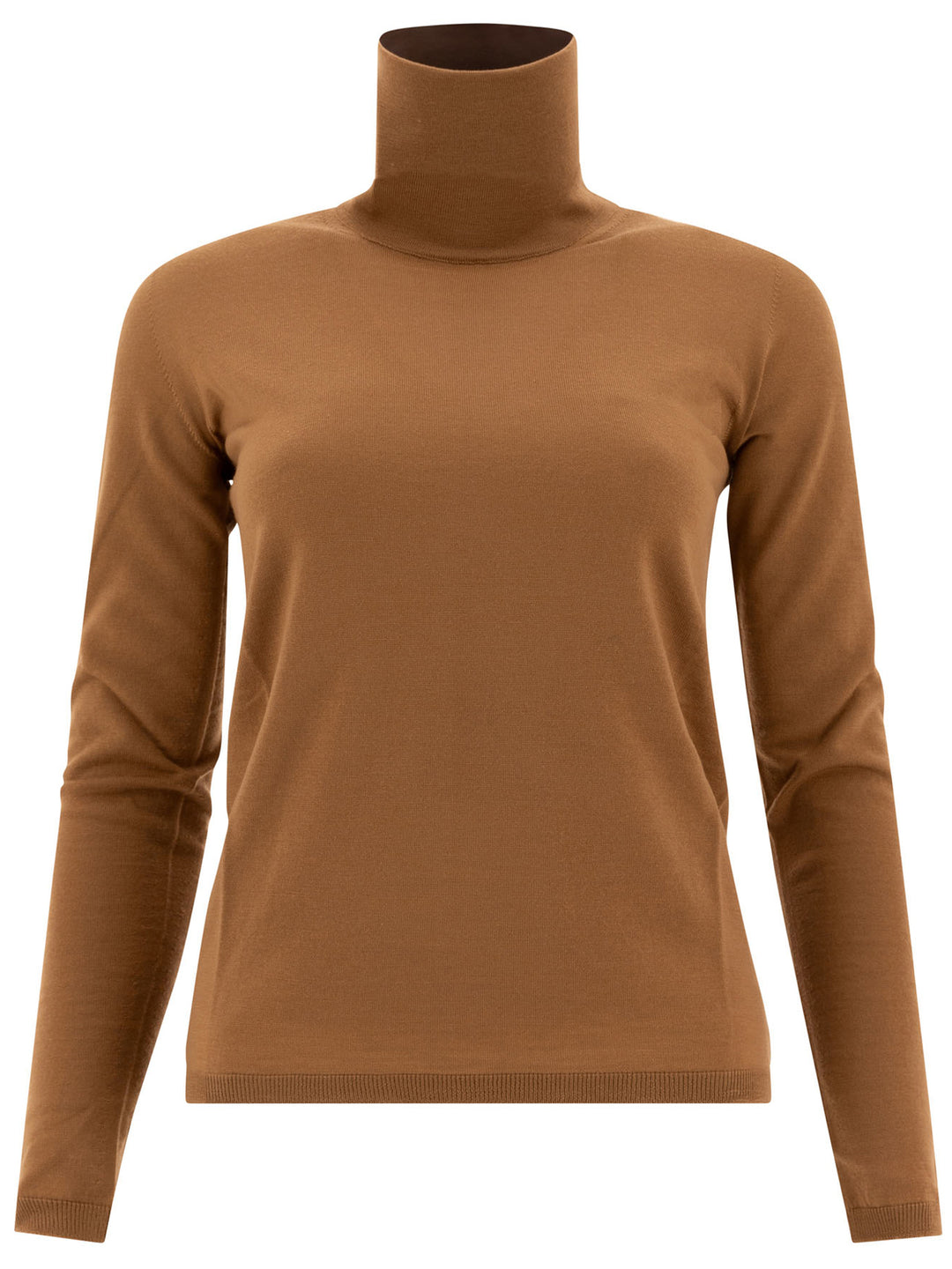 Wool Turtleneck Sweater Knitwear Beige