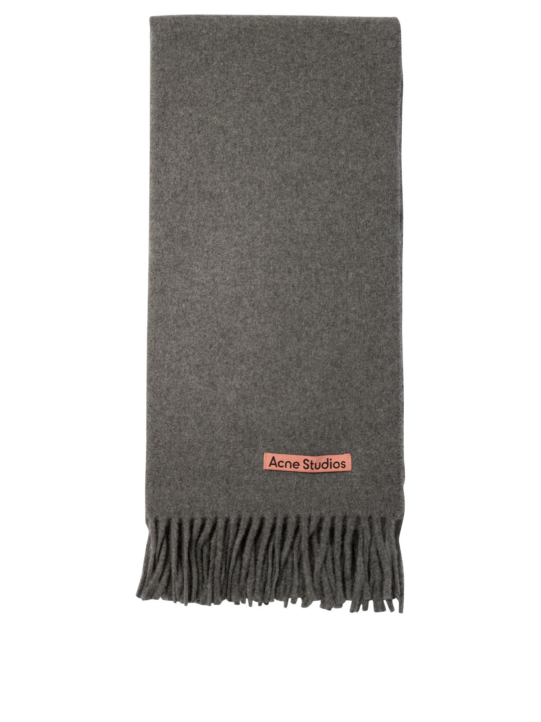 Fringed Cashmere Scarf Scarves Grey