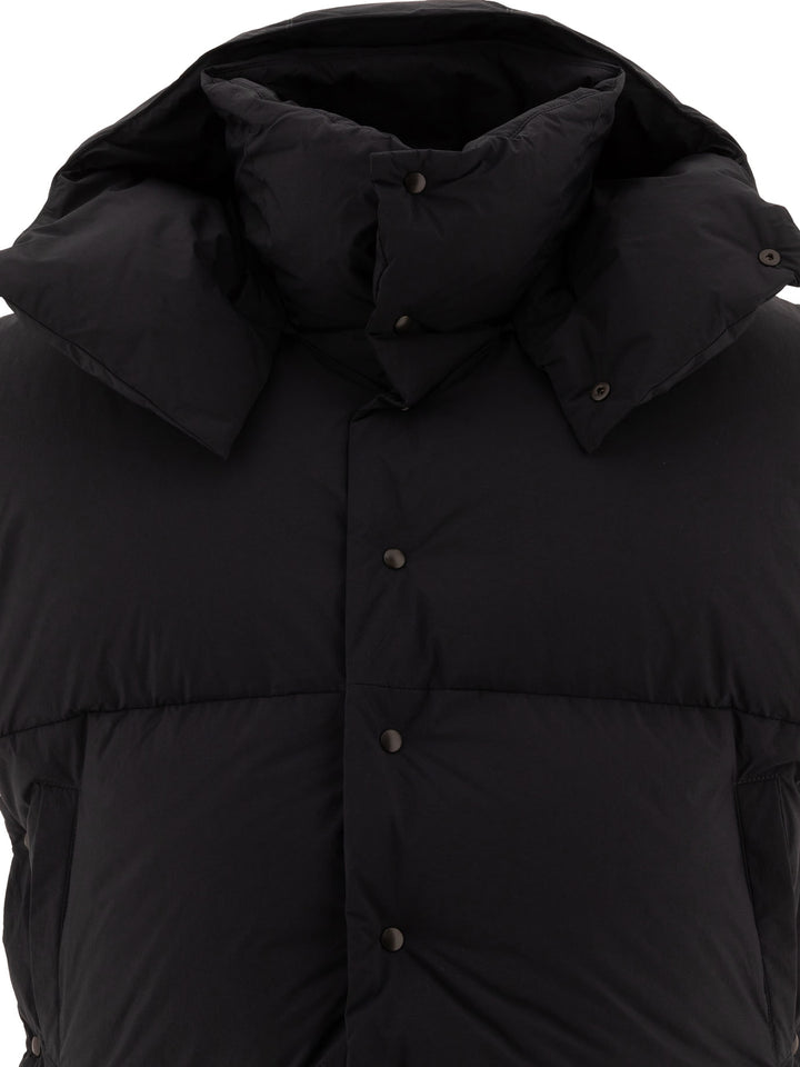 Oversize Asymmetric Down Vest Jackets Black