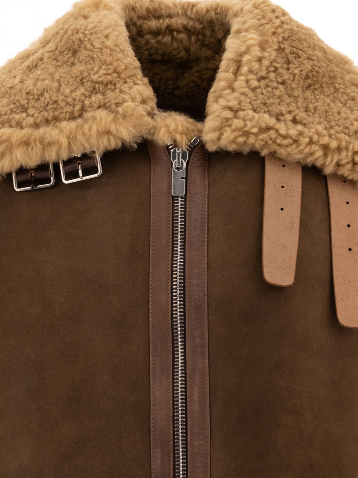 Shearling Aviator Jacket Jackets Brown