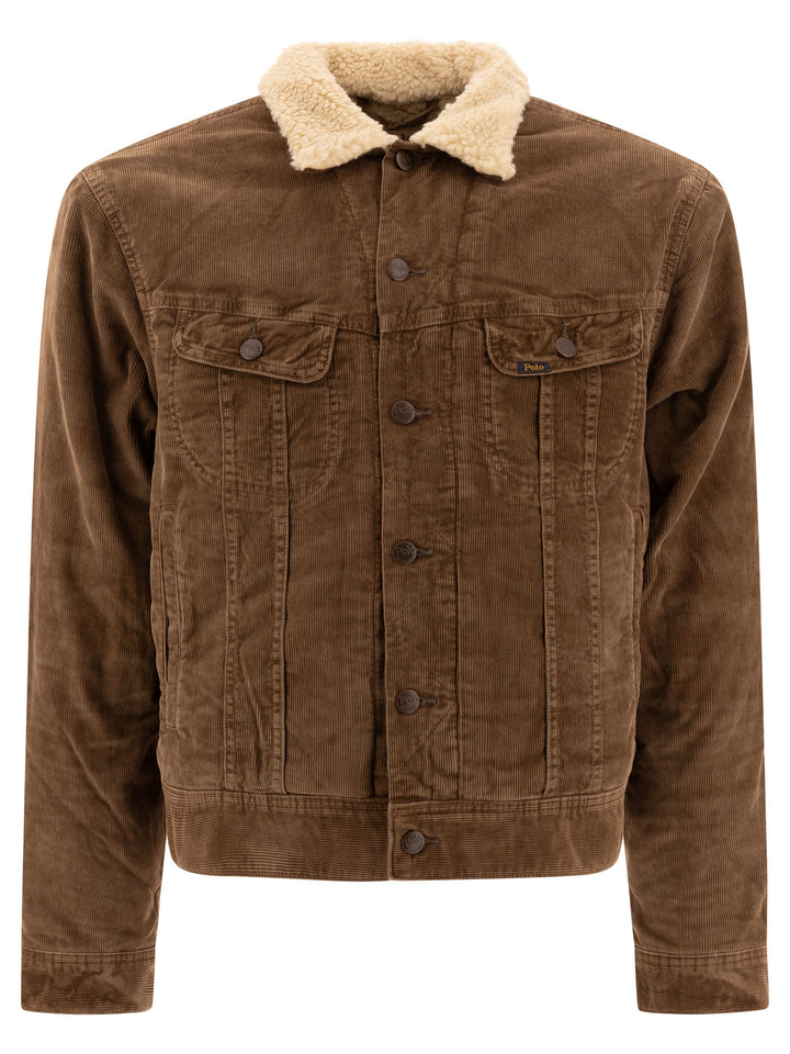 Corduroy Trucker Jacket Jackets Brown