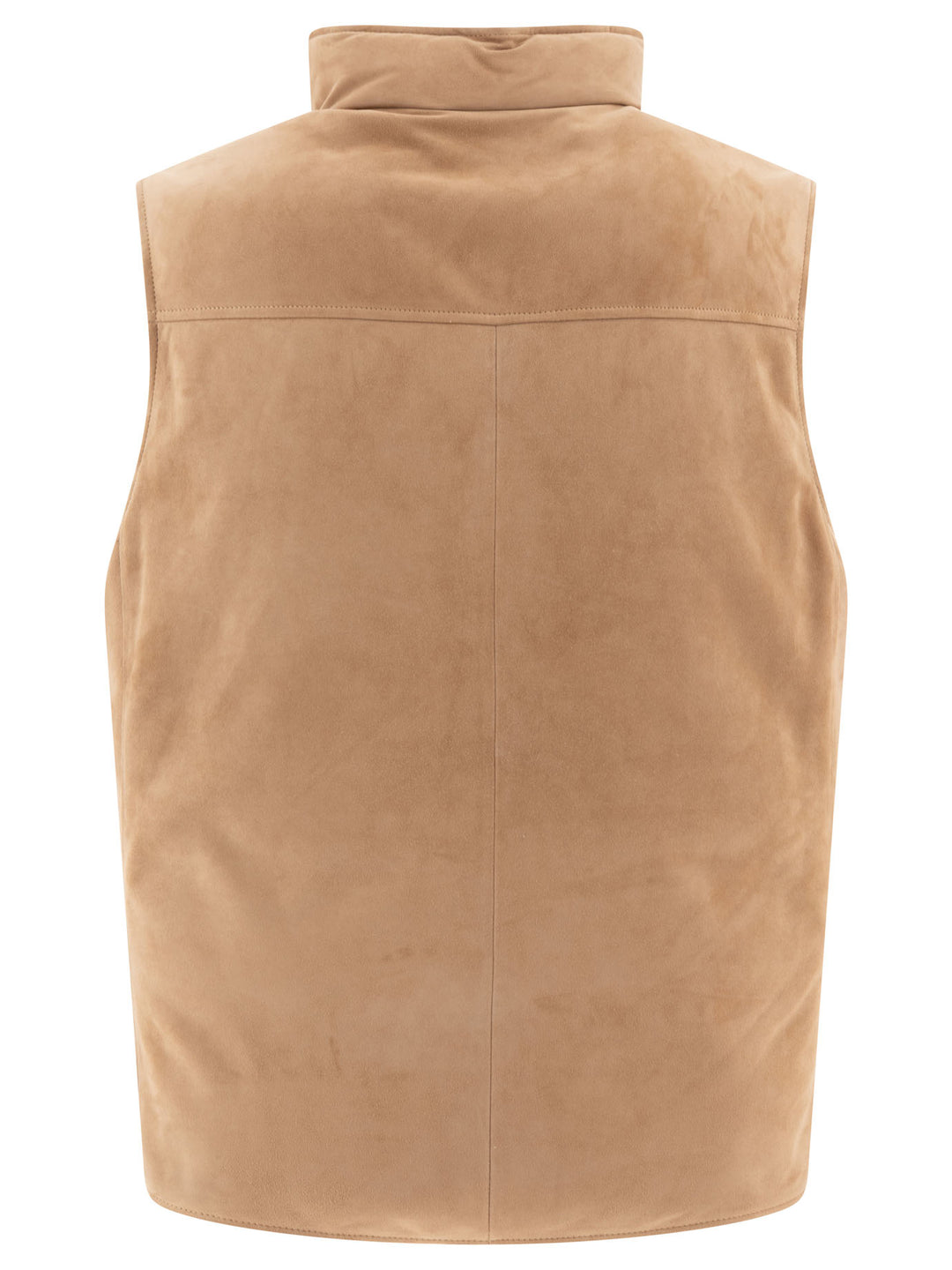 Suede Down Vest Jackets Beige