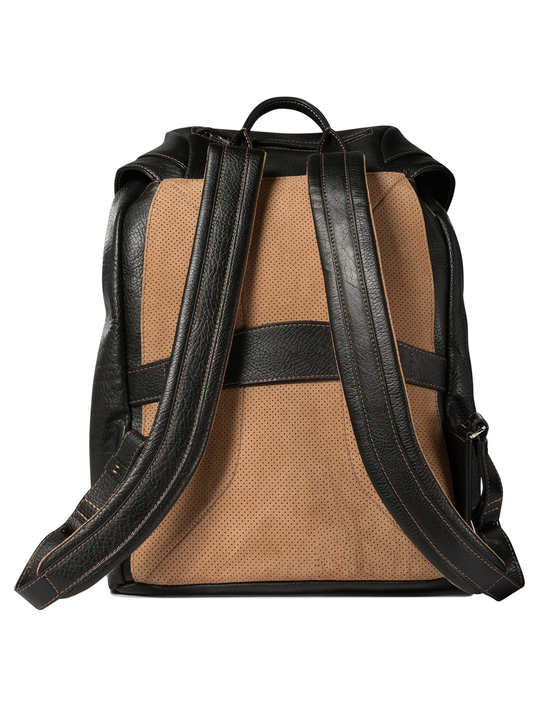 Grained Calfskin Leisure Backpack Backpacks Black