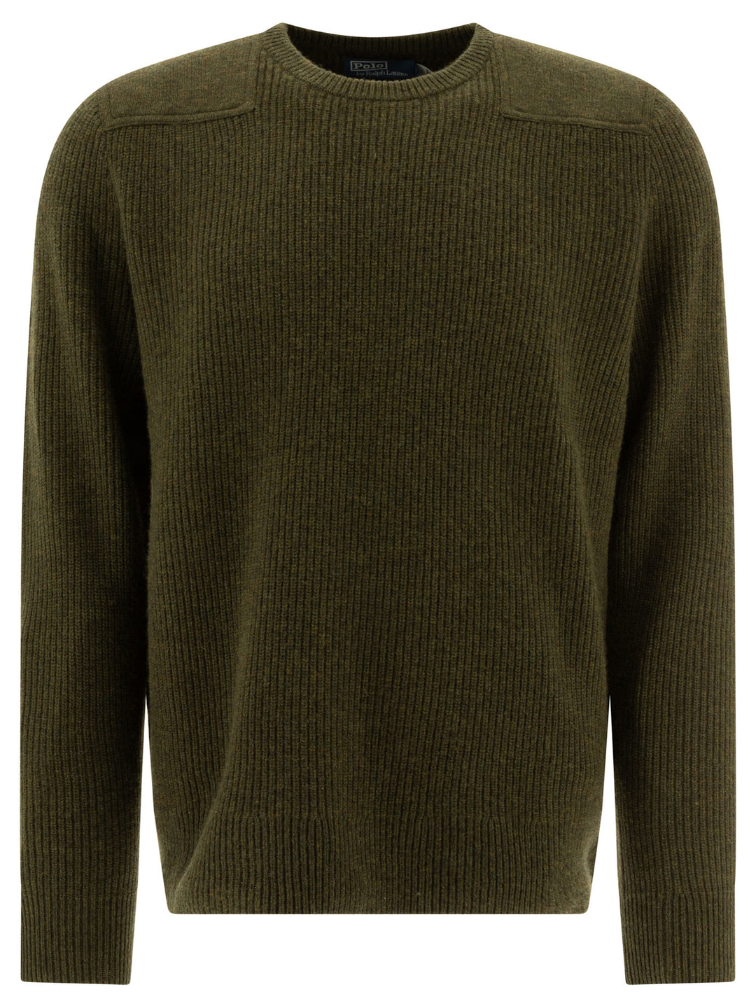 Wool Sweater With Contrasting Panels Knitwear Green