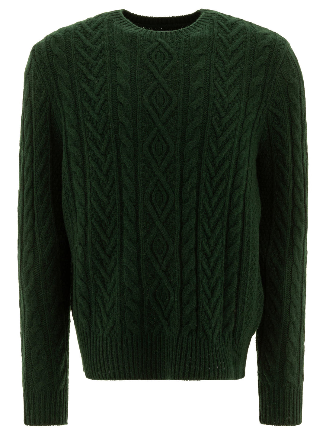 Cable-Knit Sweater Knitwear Green