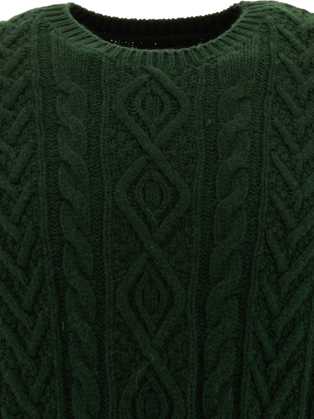 Cable-Knit Sweater Knitwear Green