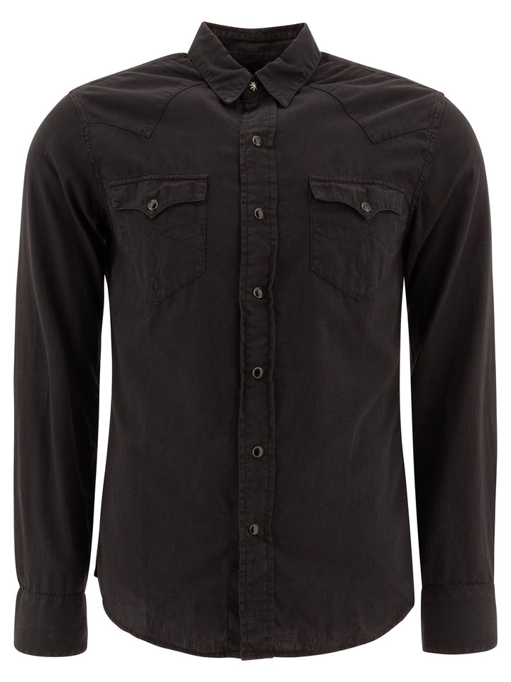 Twill Western Shirt Shirts Black