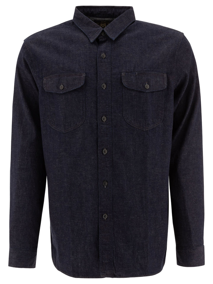 Western Shirt In Japanese Denim Shirts Blue