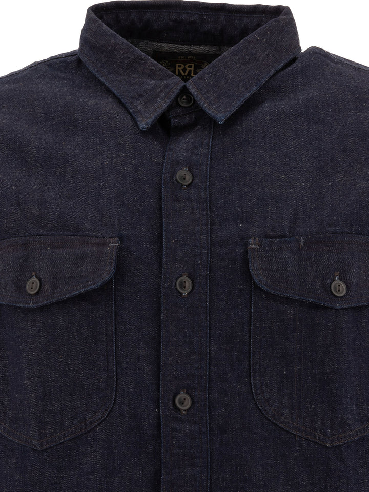 Western Shirt In Japanese Denim Shirts Blue