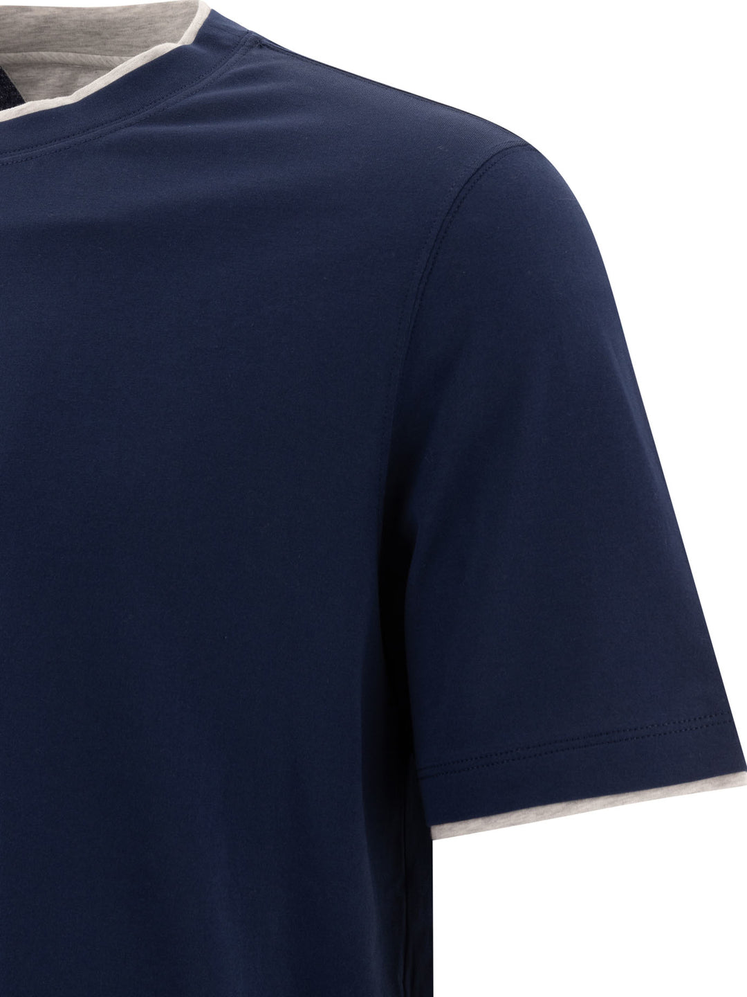 Faux Layering T-Shirts Blue