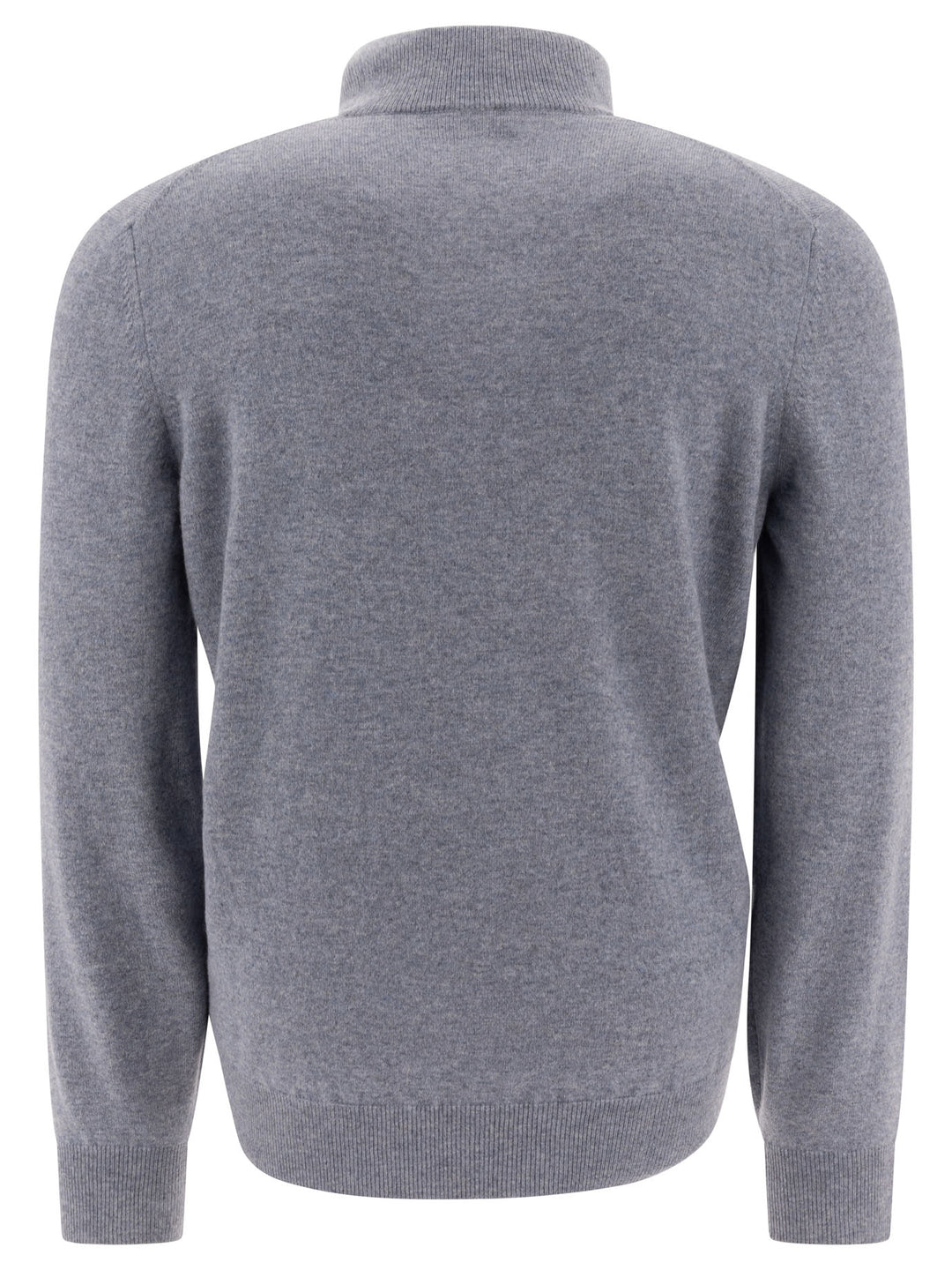 Half-Zip Cashmere Sweater Knitwear Light Blue