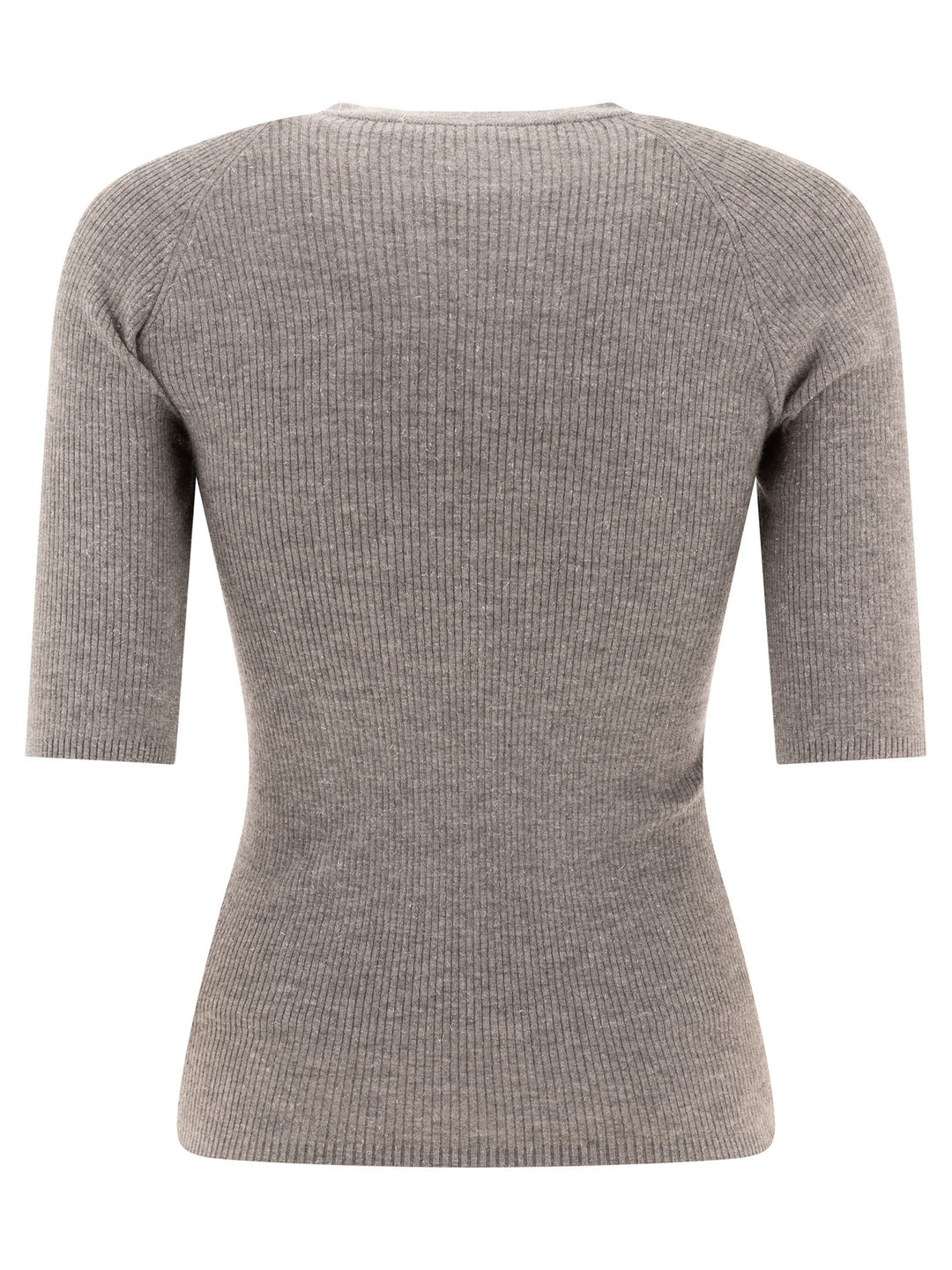 Ribbed Cashmere Sparling Sweater Knitwear Grey