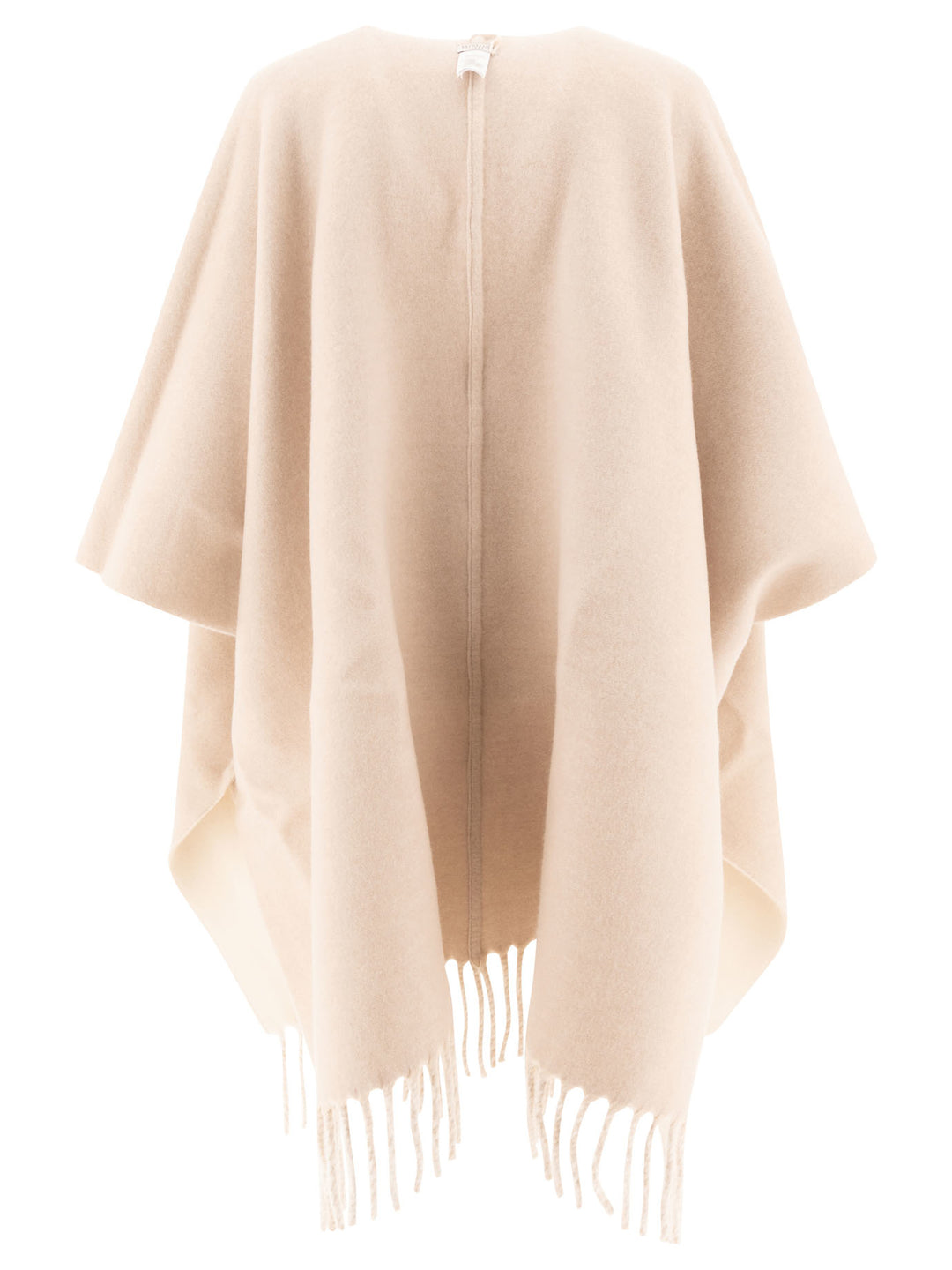 Wool And Cashmere Double Knit Poncho Coats Beige