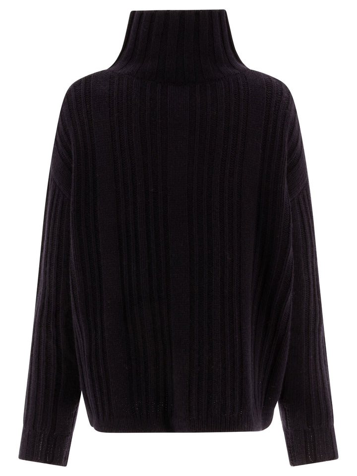 Wool And Cashmere Turtleneck Sweater Knitwear Blue