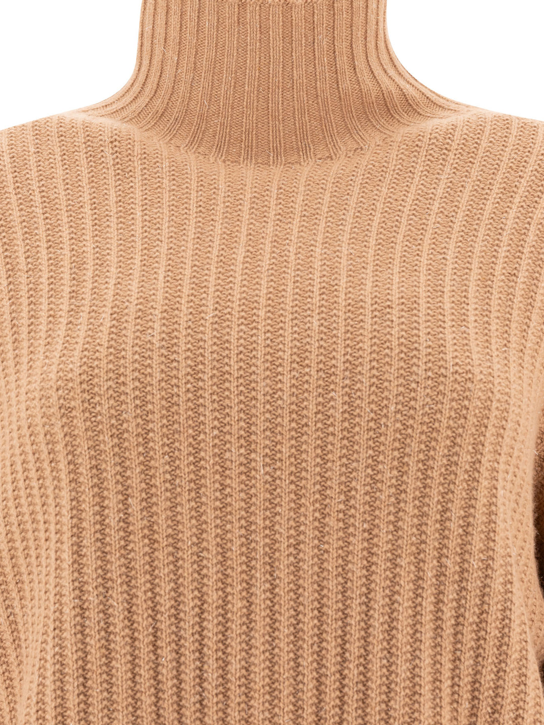 Turtleneck Sweater With Lurex Knitwear Brown