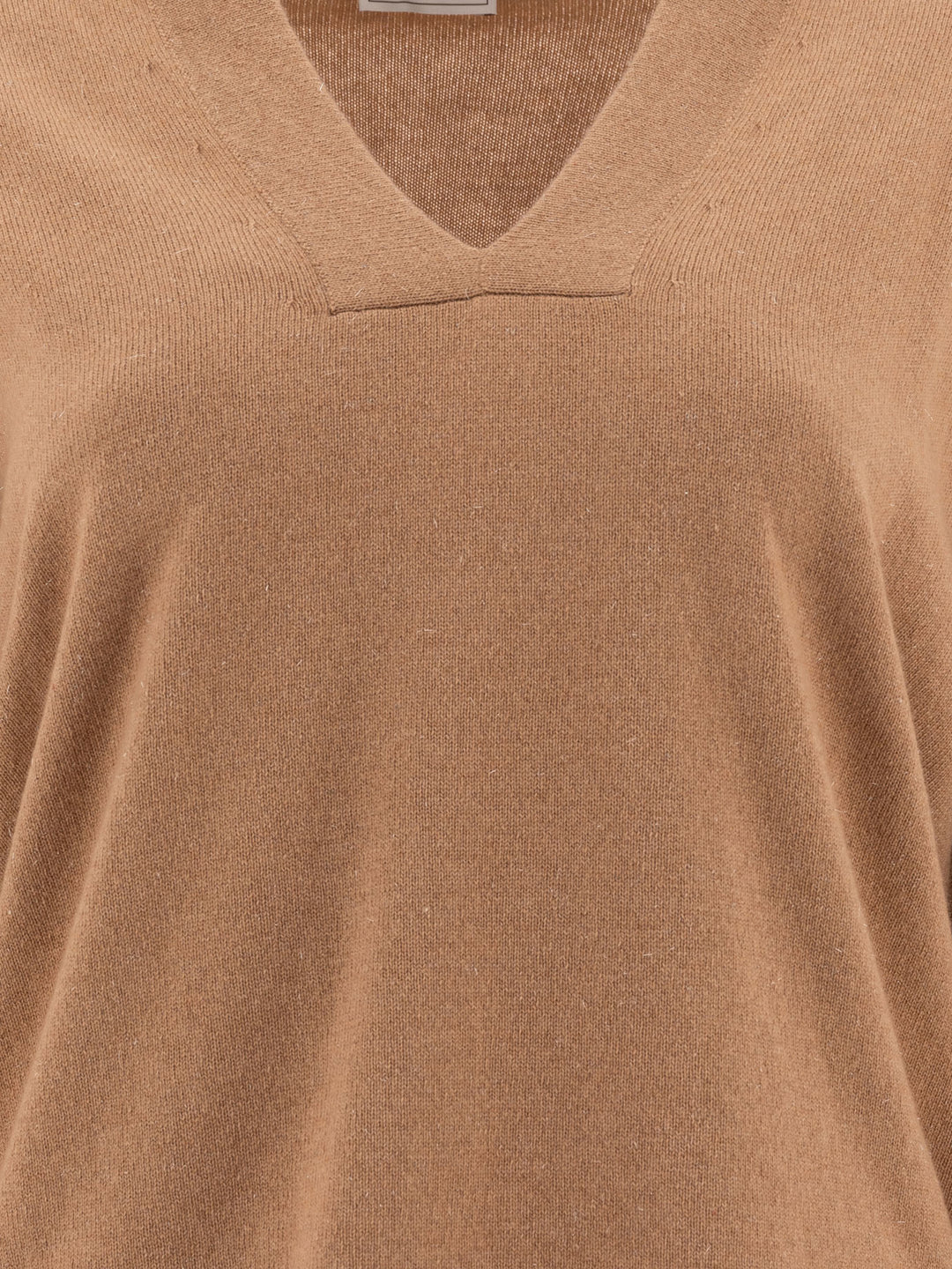 Sweater With Lurex Details Knitwear Beige