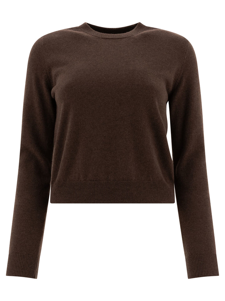 Sweater With Punto Luce Knitwear Brown