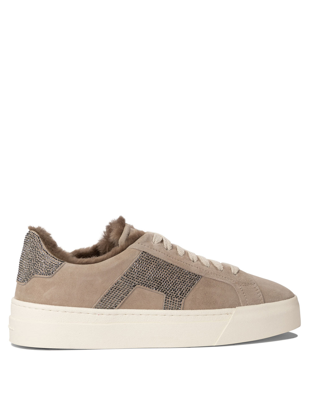 Double Buckle Sneakers & Slip-On Beige