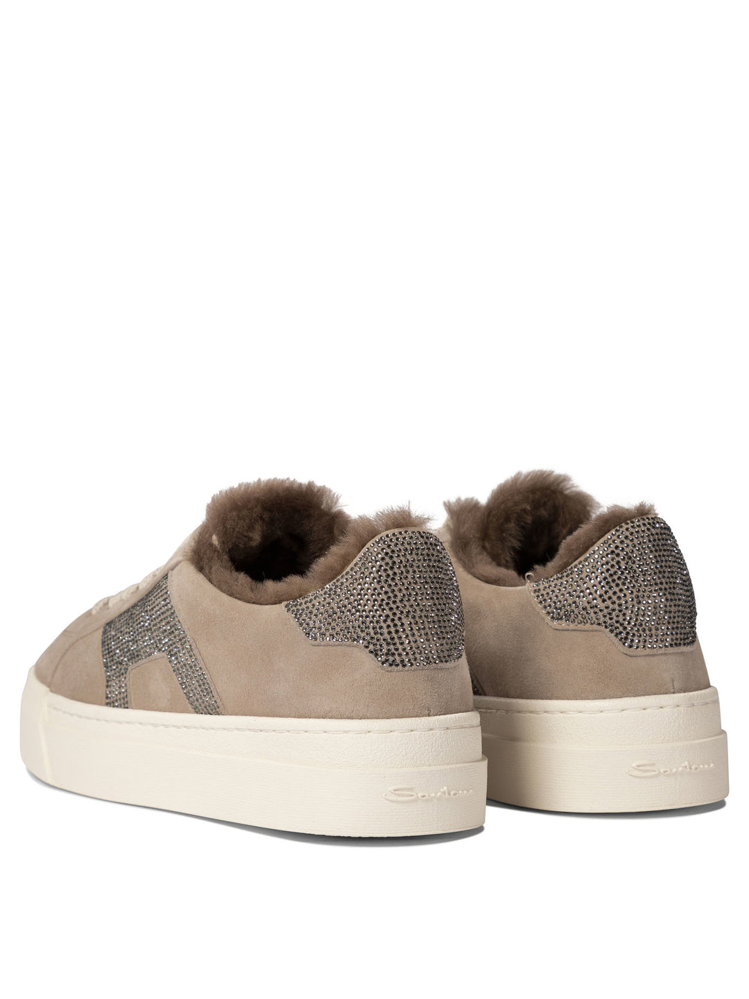 Double Buckle Sneakers & Slip-On Beige